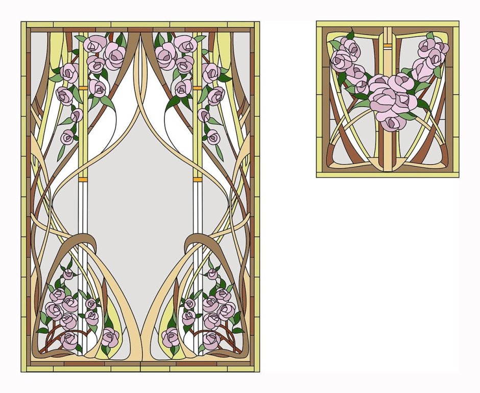 Ар-нуво стиль витраж