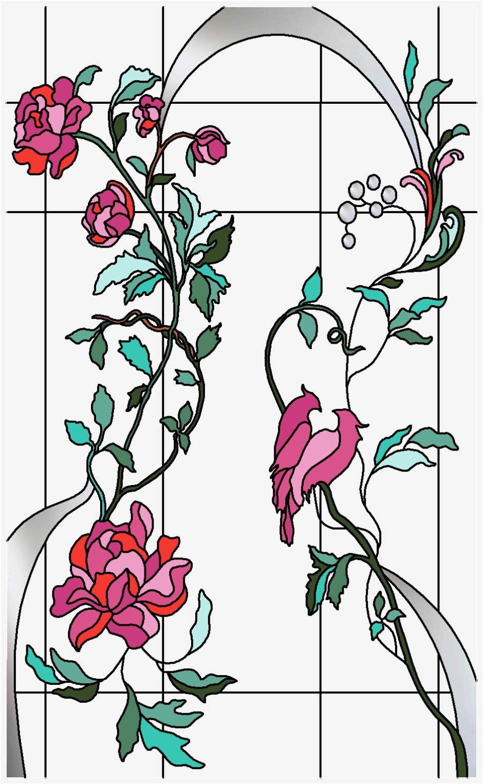 Витраж горизонтальный