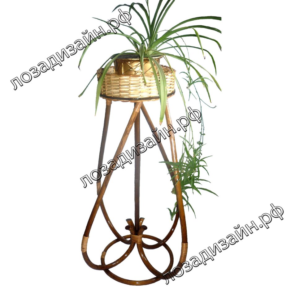 Плетеная подставка под цветы