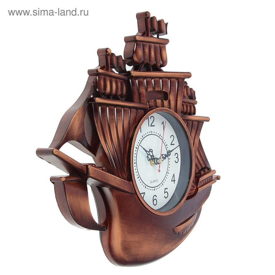 Часы "корабль"30х27х11см