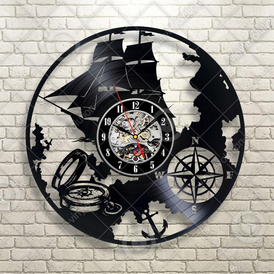 Часы виниловая пластинка