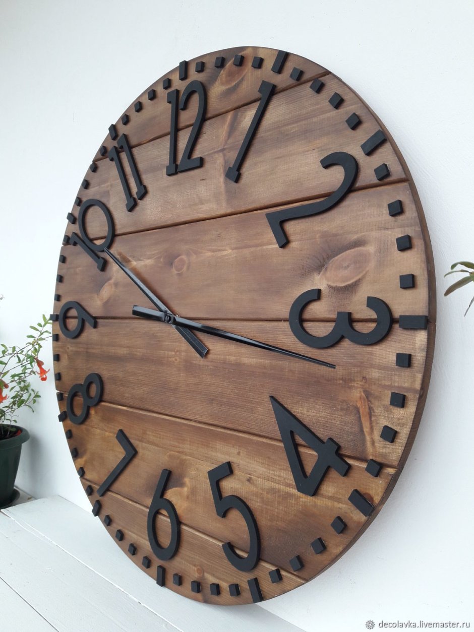 Креативные часы из дерева