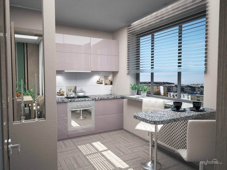 Интерьер с высокими потолками