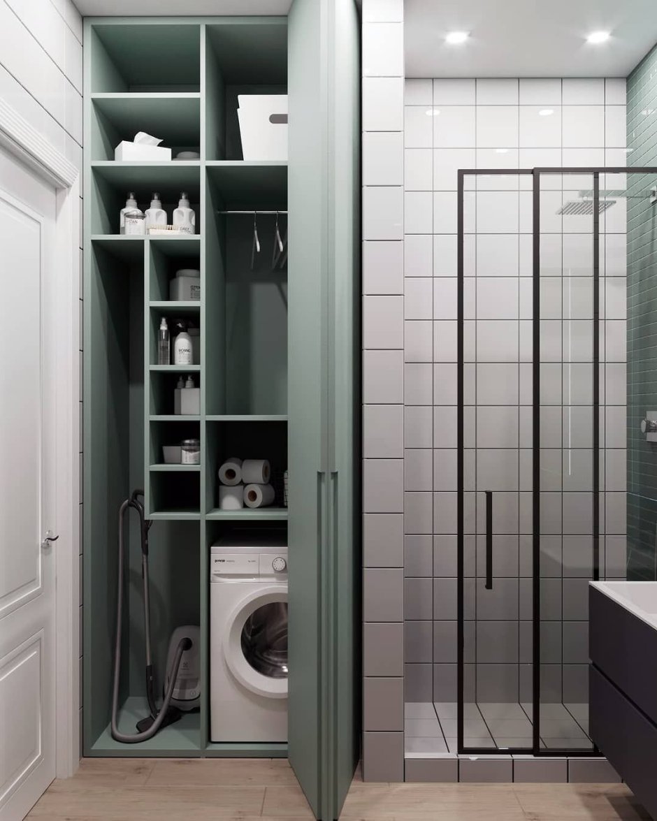 Ванная 3м.кв. с душевой и стиралкой