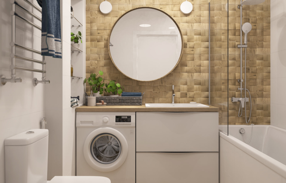 Душевая и стиральная машина