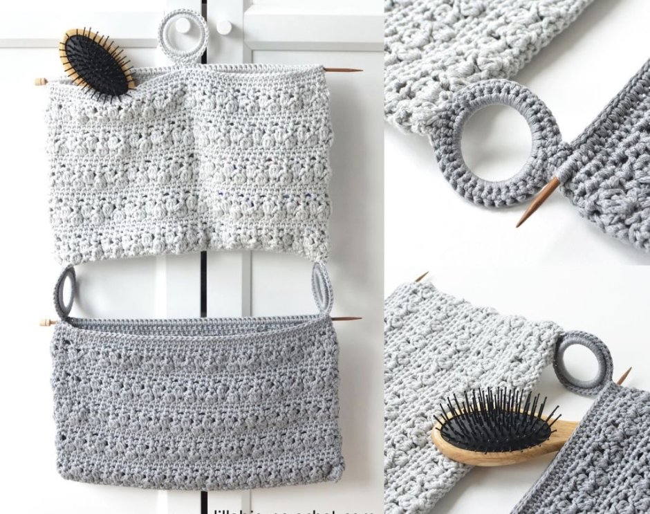 Вязаный органайзер для мелочей
