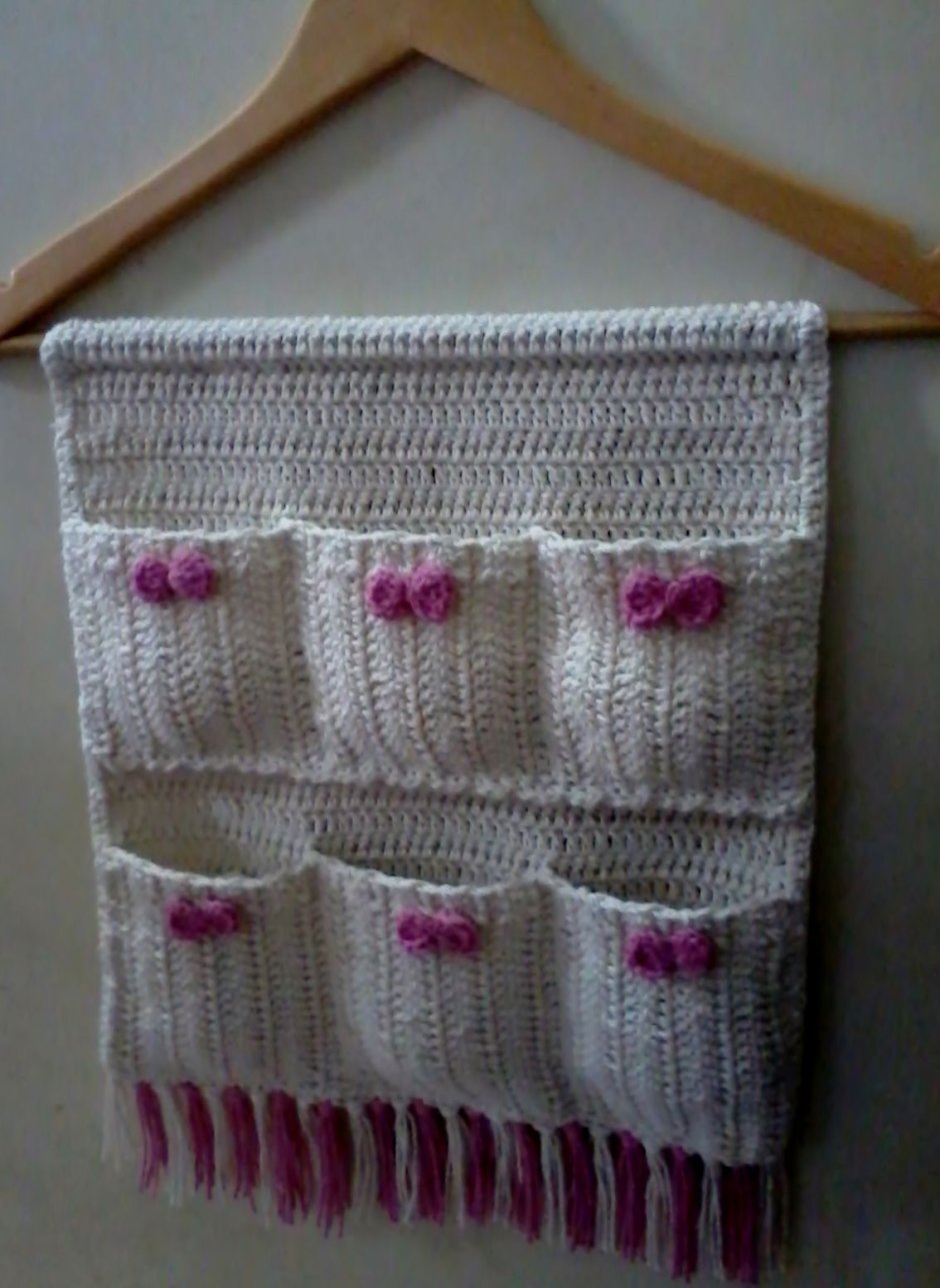 Корзинка интерьерная крючком прямоугольная