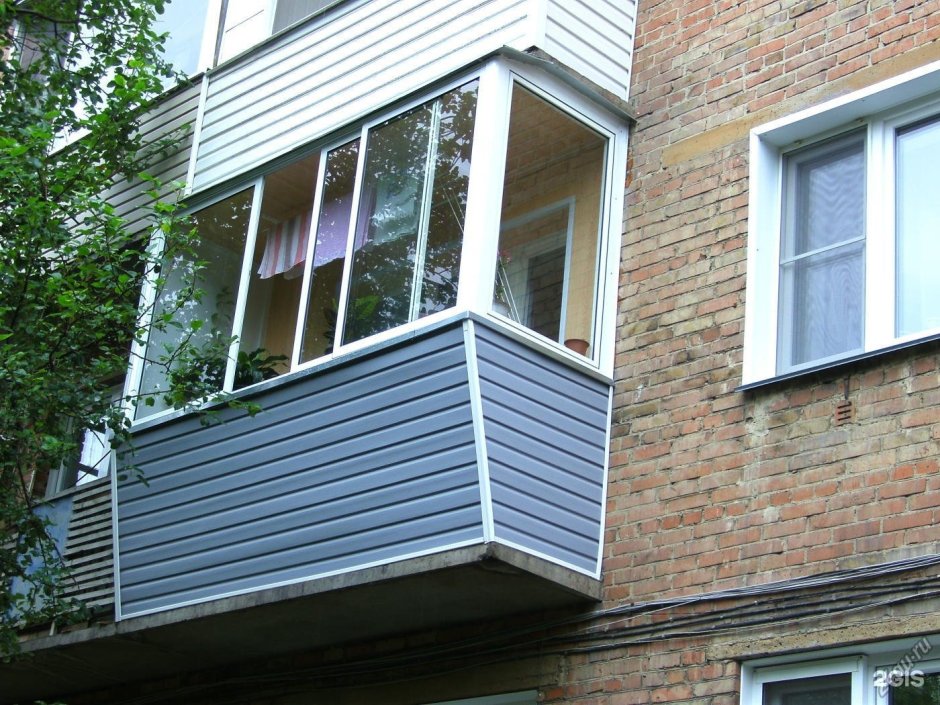 Панорамное остекление лоджии п-44