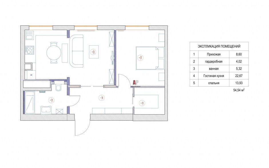 Планировка квартиры 2 комнатной 60кв