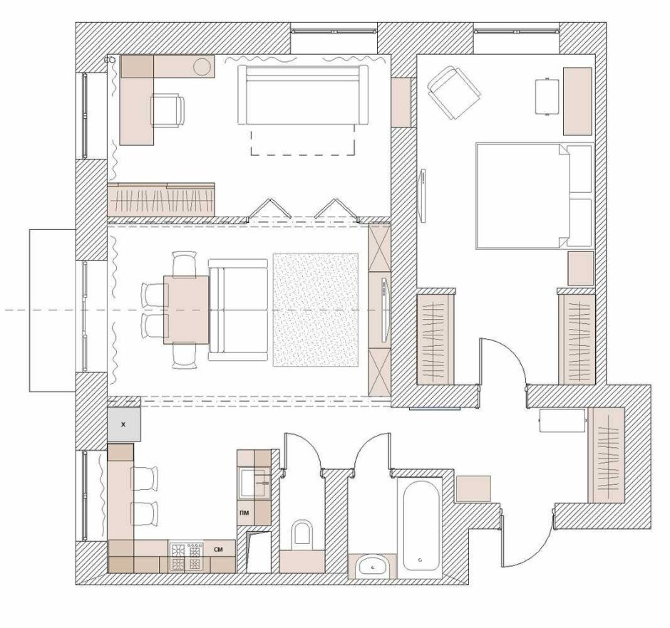 Трешка сталинка планировка 1982г