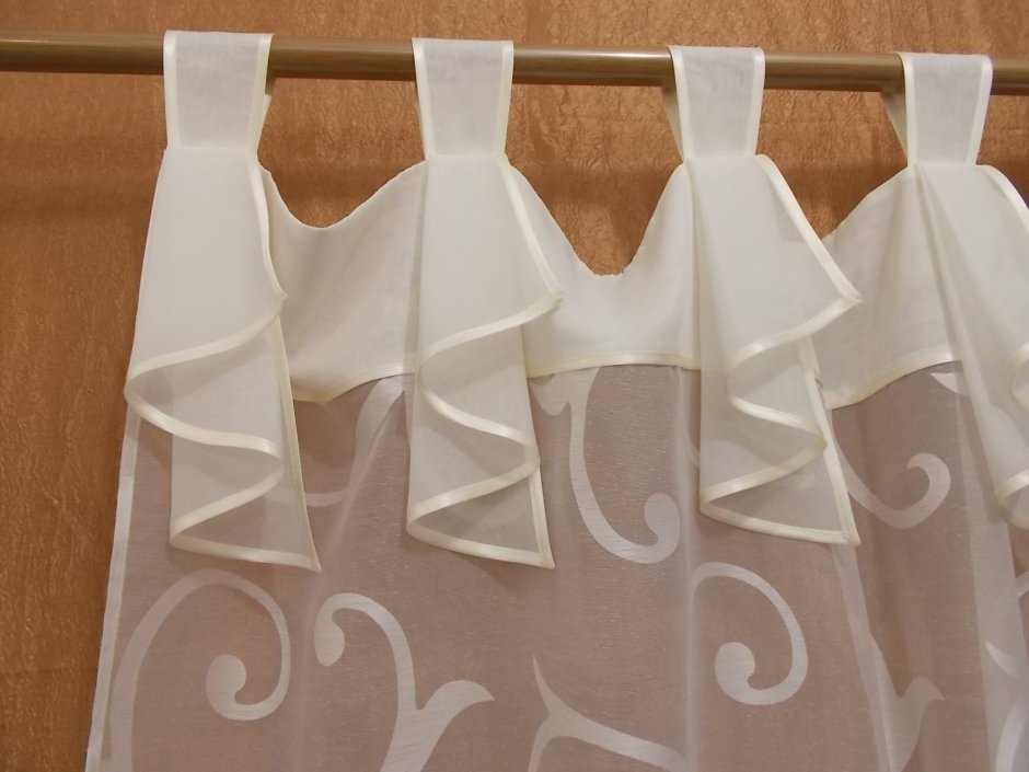 Шторы на петлях с бантиками