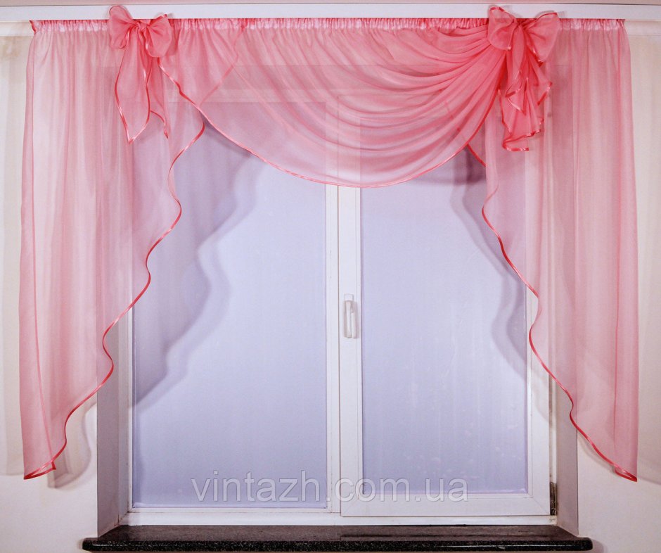 Шторы на кухню из вуали