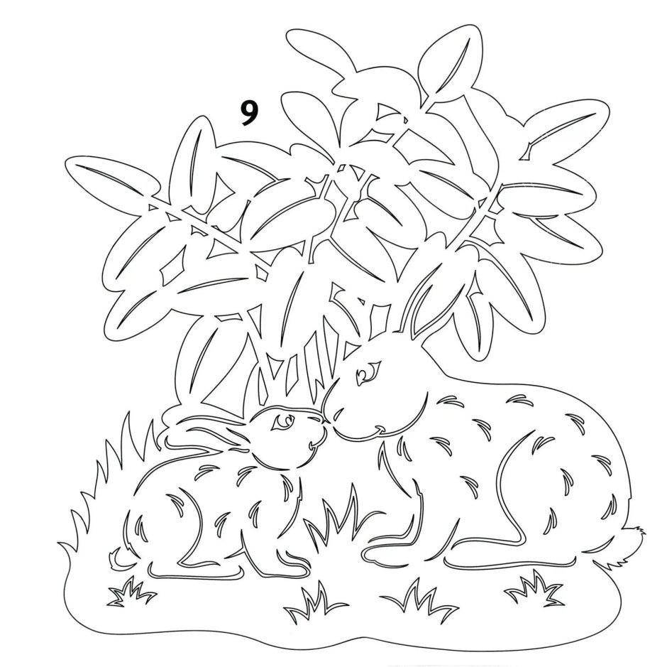 Весенние вытынанки на окна