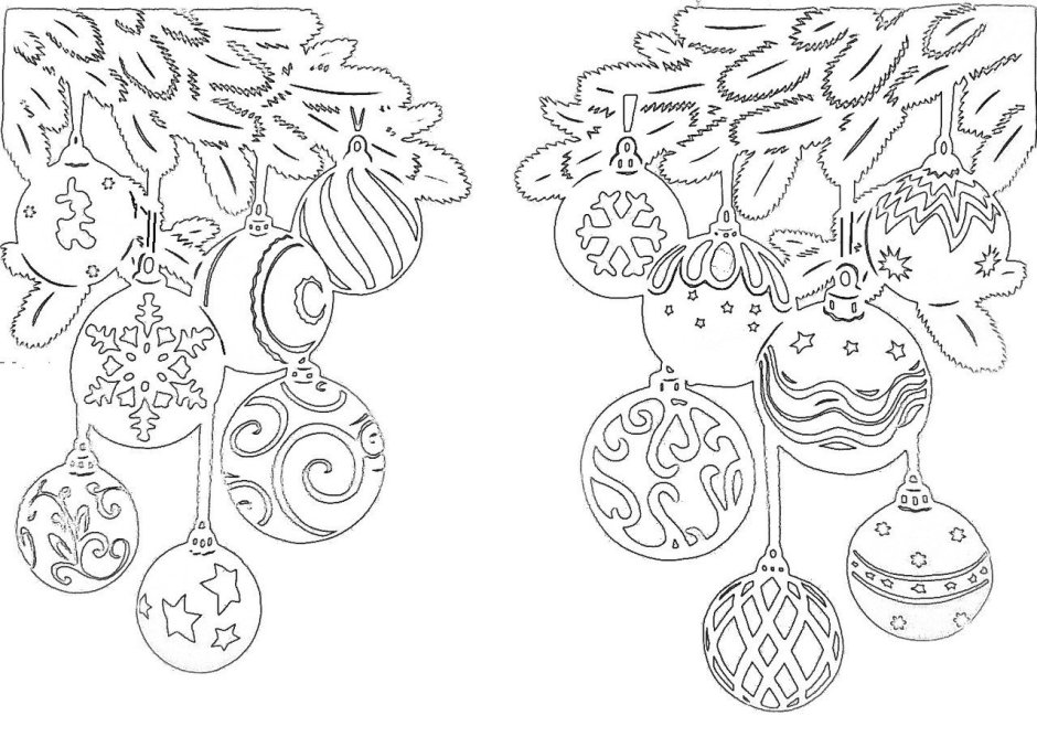 Новогодние вырезалки на окна