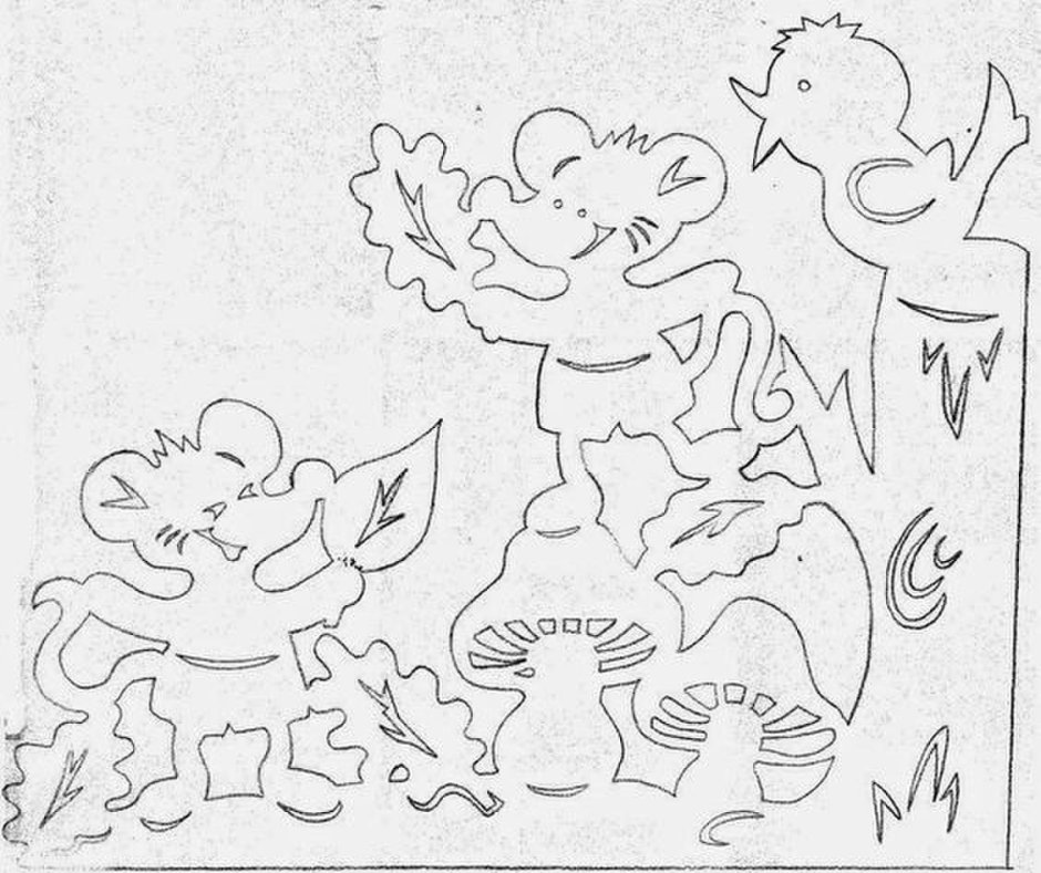 Осенние трафареты на окна