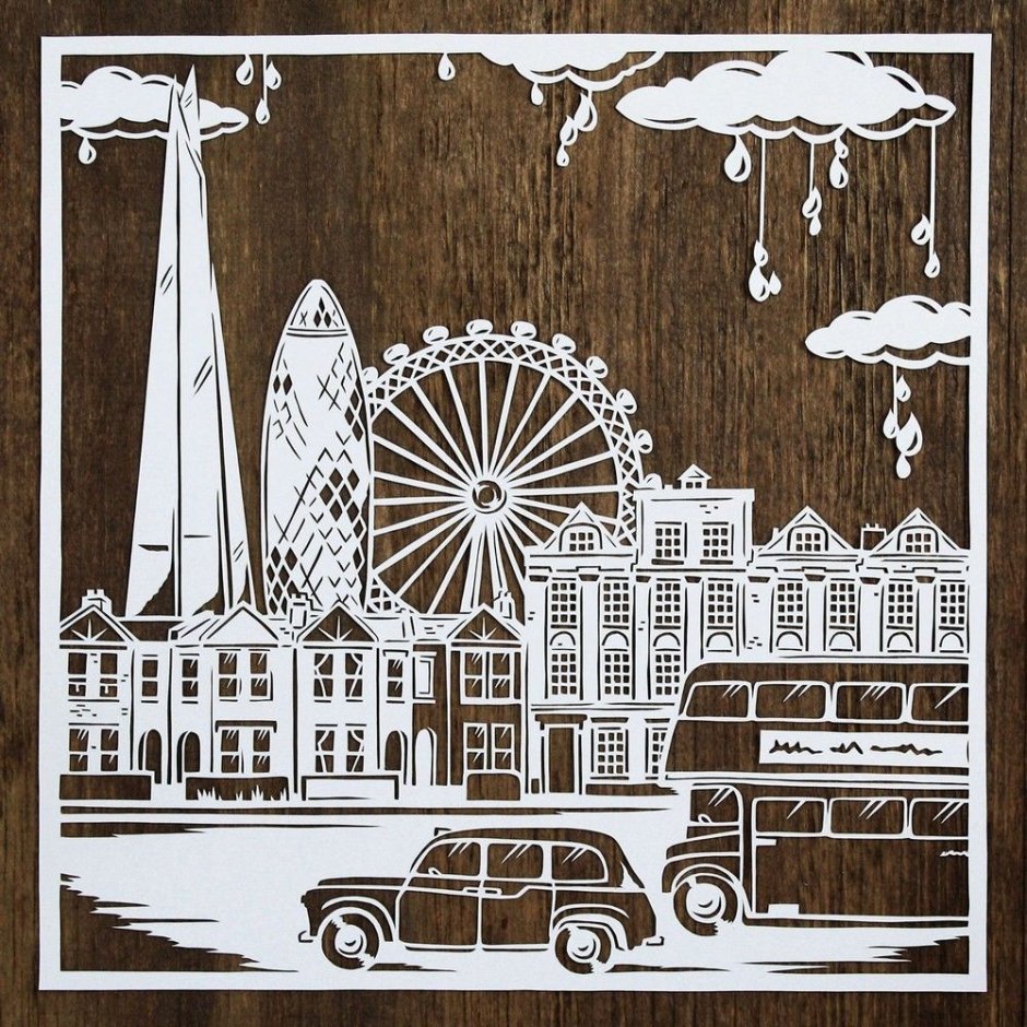 Силуэтное вырезание город