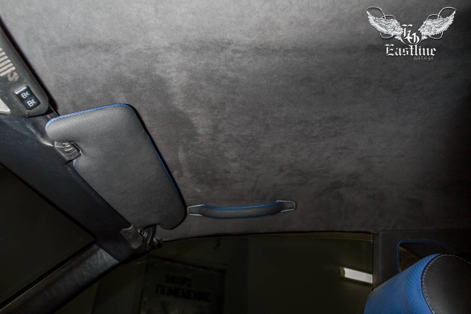 Потолок из Алькантары с лазерной гравировкой