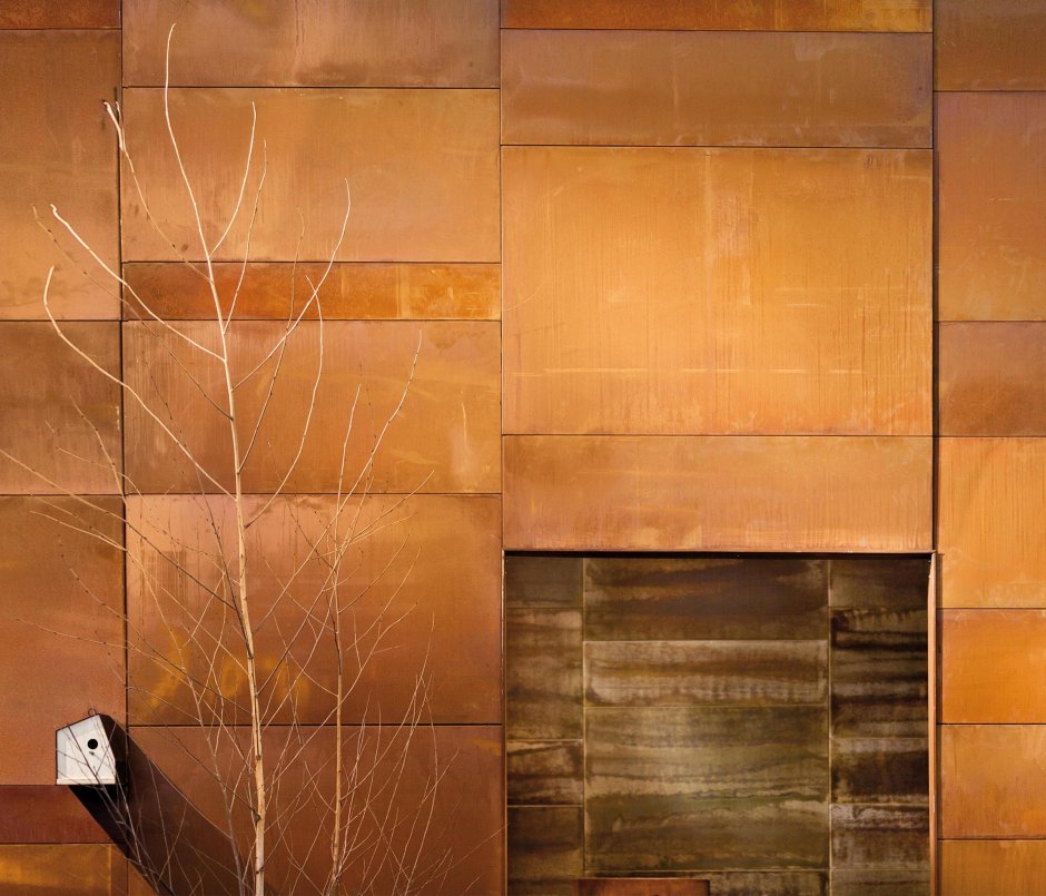 Панели из патинированной меди