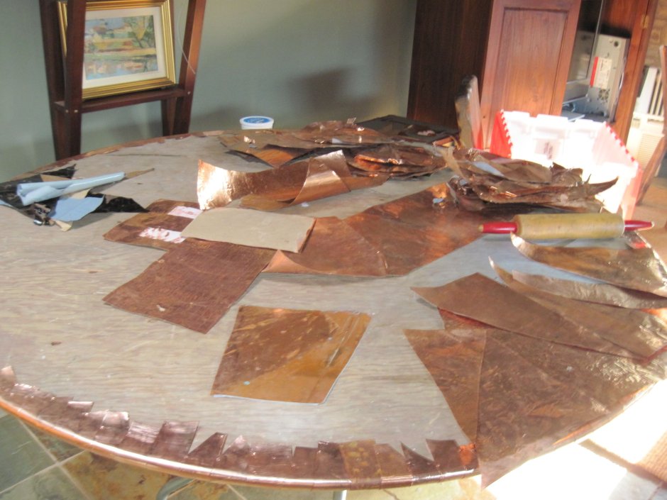 Медная столешница для кухни