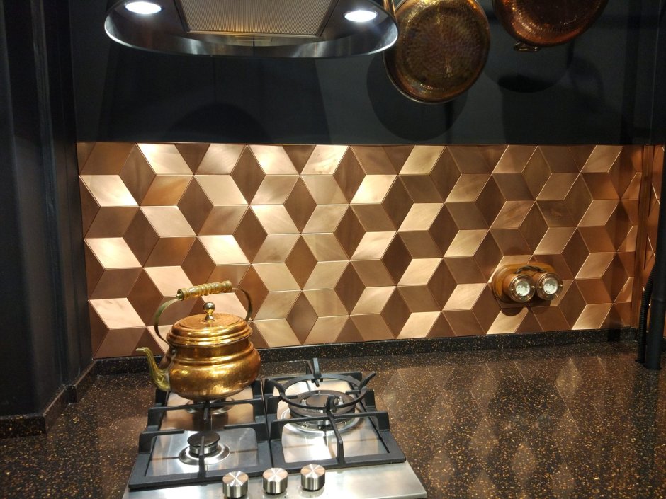 Металлический фартук для кухни