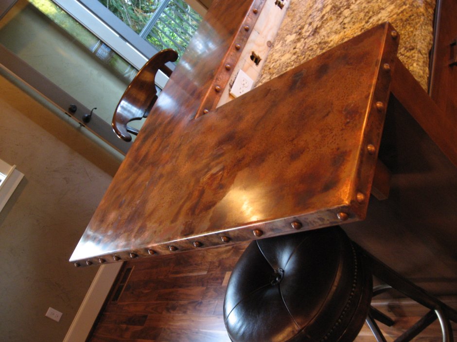 Медный лист на столешницу