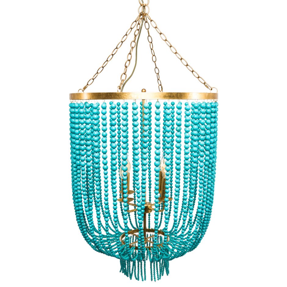 Светильник стекло бирюзовый