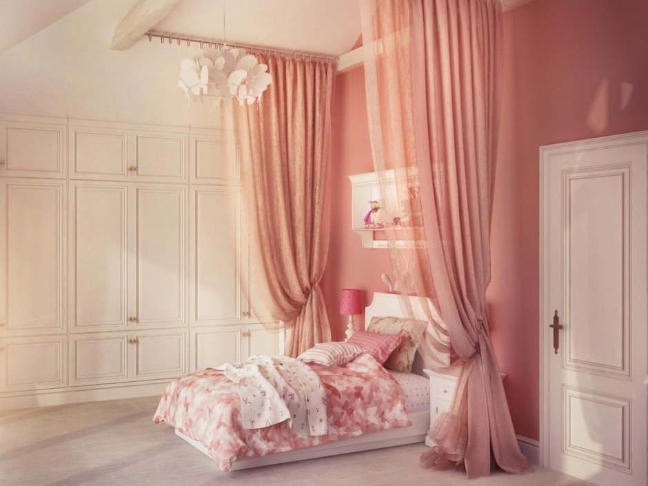 Комната для девочки в нежных тонах