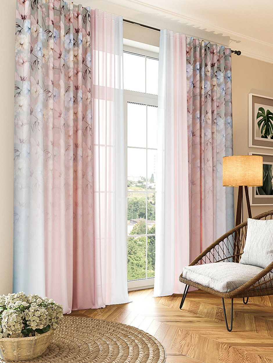 Шторы пастельных тонов