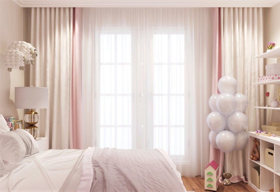 Белые шторы в детскую