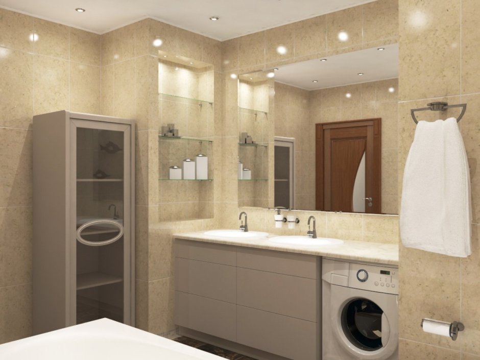 Красивая перегородка между кухней и гостиной