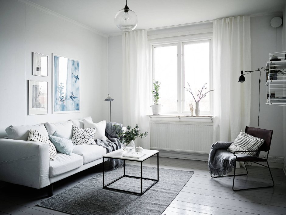 Гостиная в скандинавском стиле