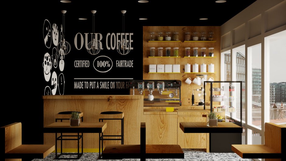 Кофейня визуализация