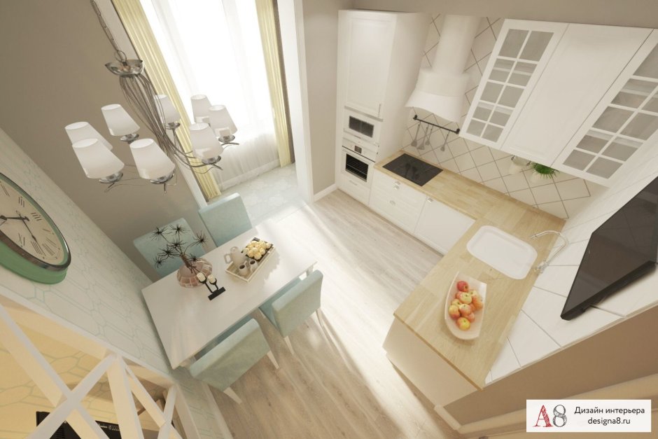 Интерьер двухкомнатной квартиры 57 кв