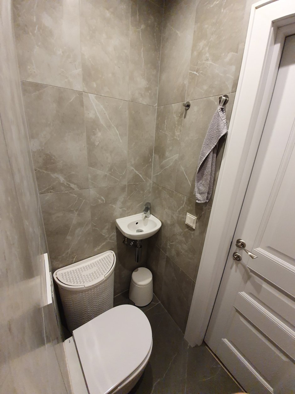 Туалет в 3 комнатной квартире панельной