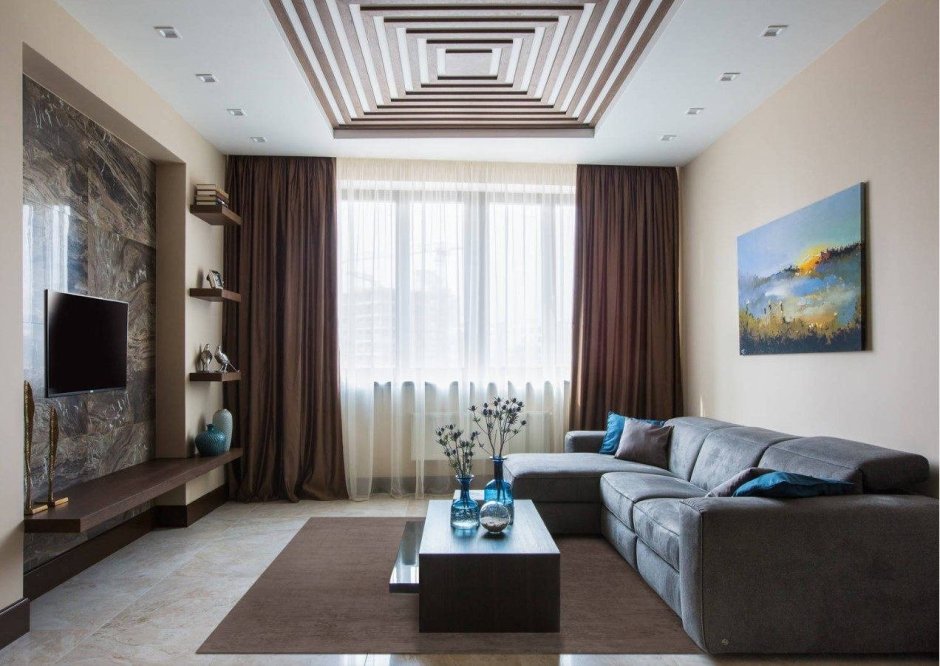 Квадратная гостиная