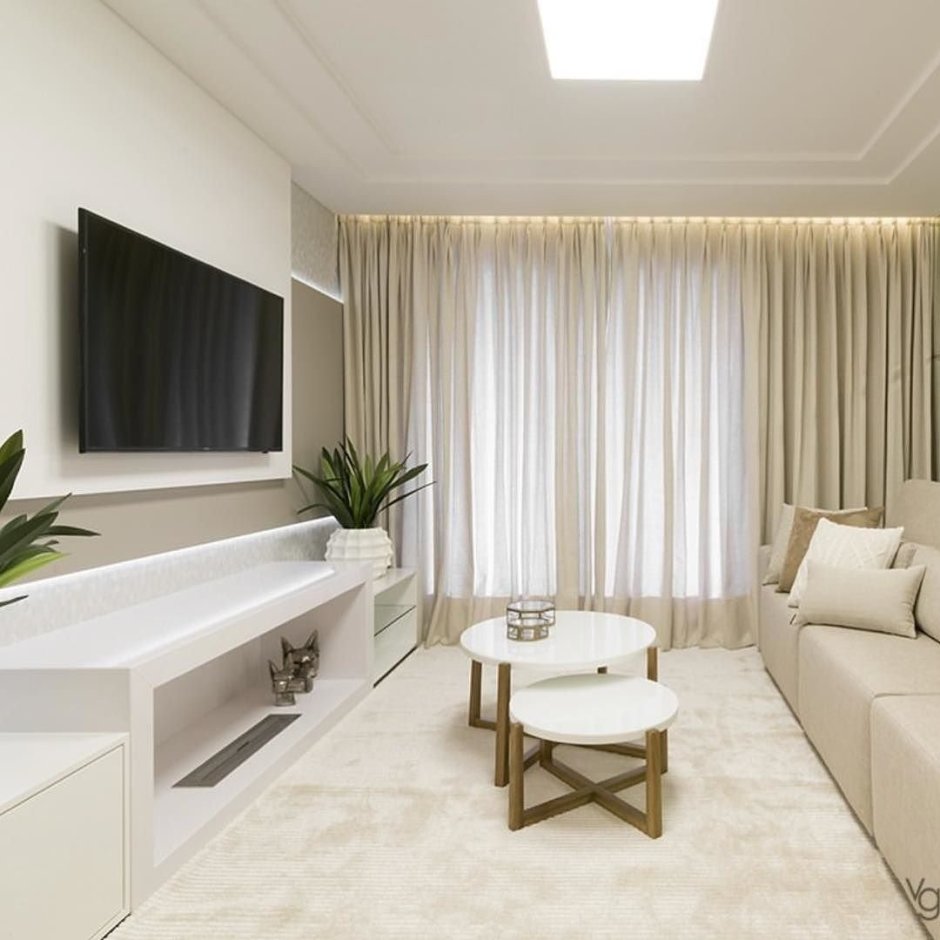 Потолок из гипсокартона для гостиной