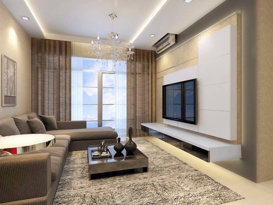 Прямоугольная гостиная