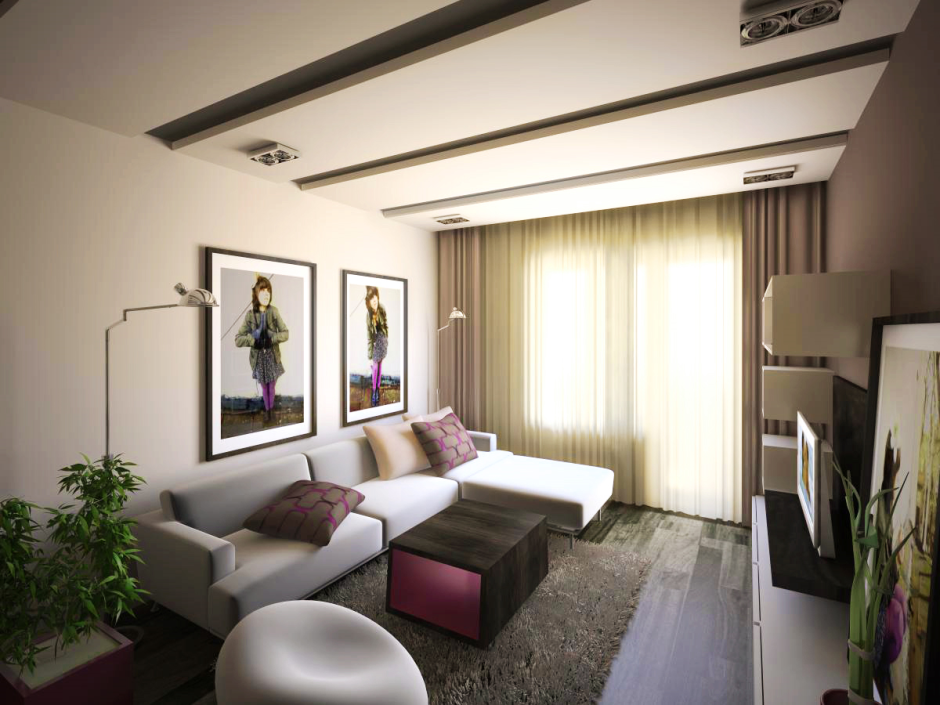 Интерьер гостинной 18кв м