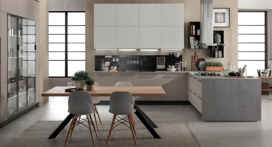 Цвет тауп в интерьере кухни