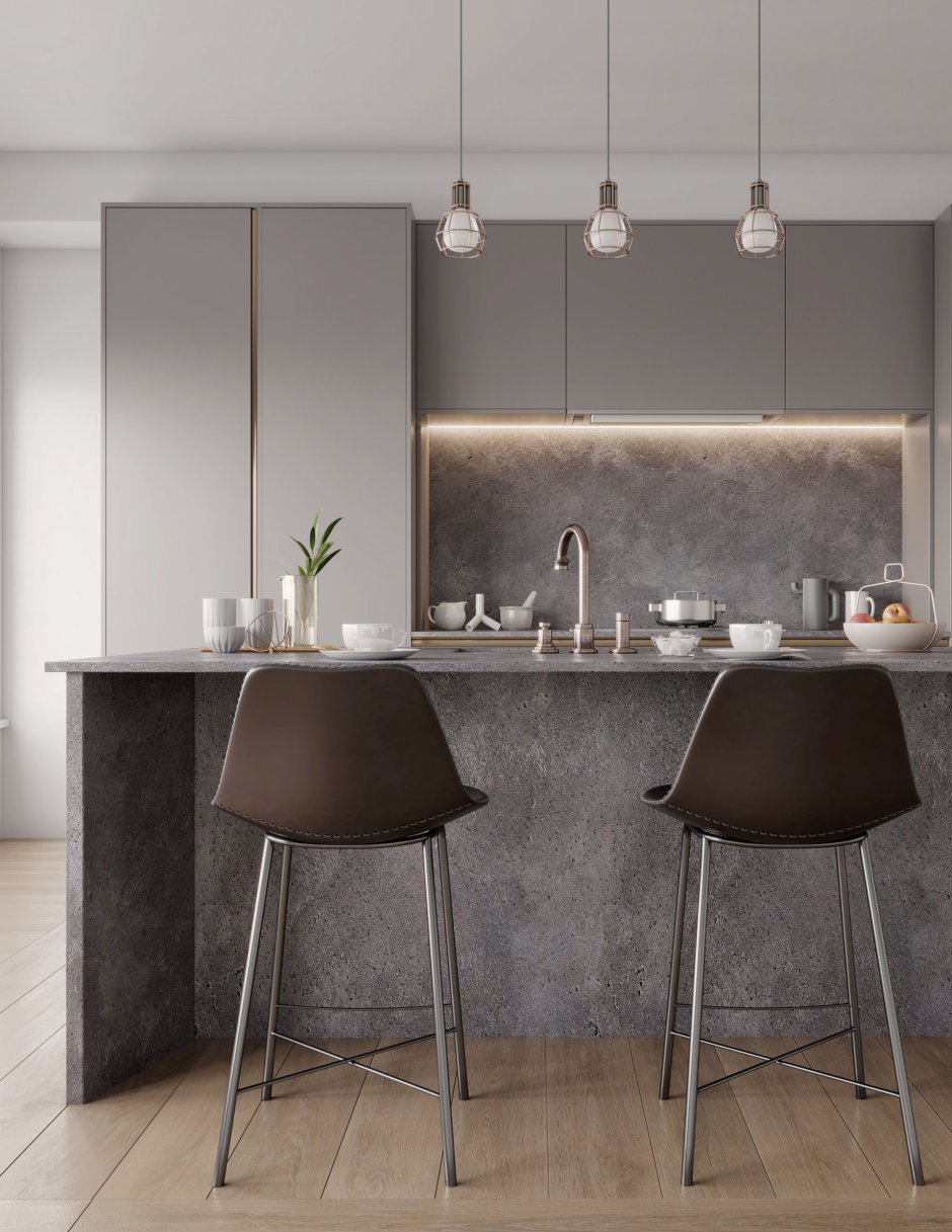 Акация тауп кухни