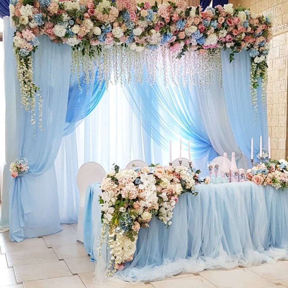 Цветы для украшения зала на свадьбу