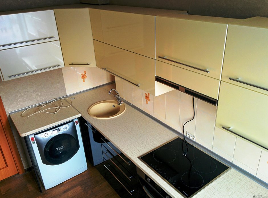 Угловая кухня икеа со стиральной машиной