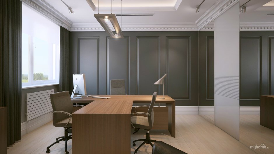 Стены в кабинете руководителя