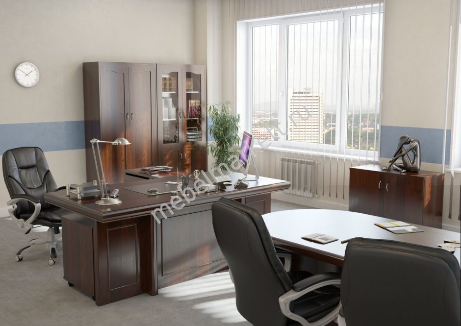 Кабинет в сером цвете