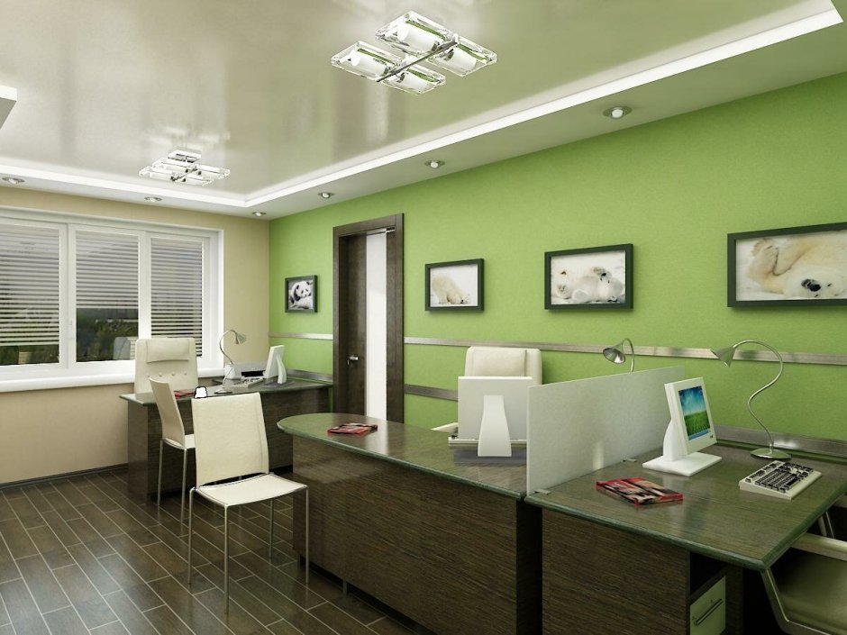 Интерьер рабочего кабинета в офисе