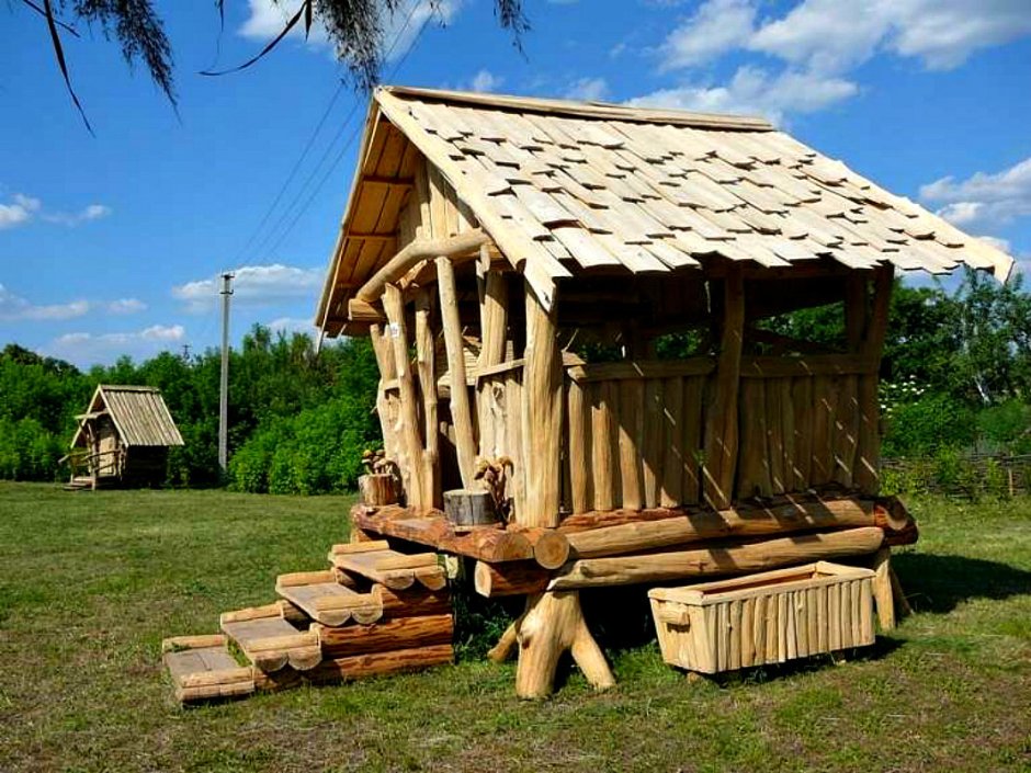 Оригинальные беседки из дерева