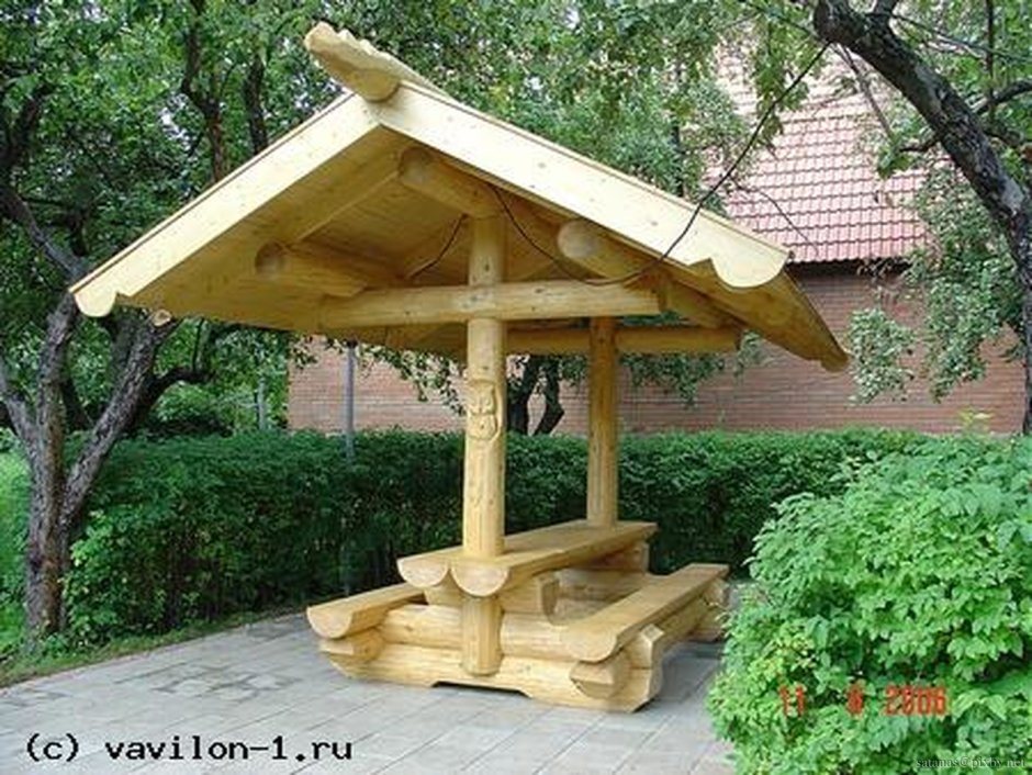 Малые архитектурные формы из бревна