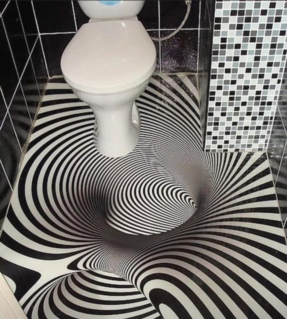 Наливные полы 3д в туалете