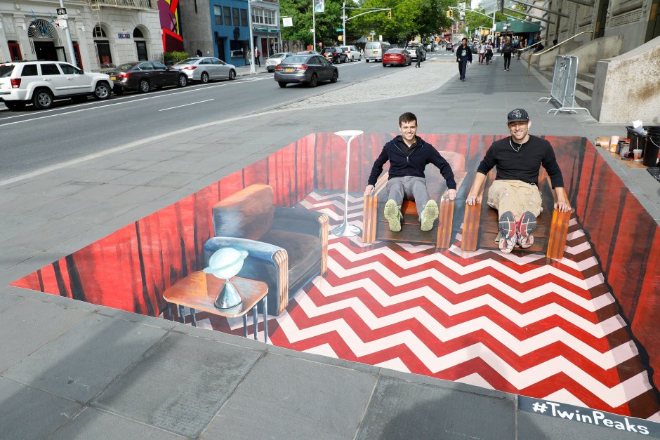 Оптическая иллюзия стрит арт