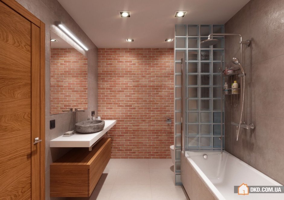 Ванная со стеклянными БЛОКАМИ